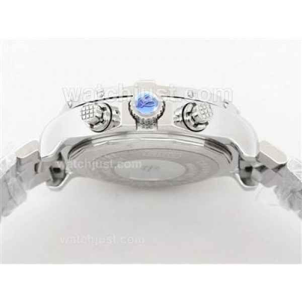 Breitling Super Avenger Working Chronograph with White Dial-Stick Marking S/S