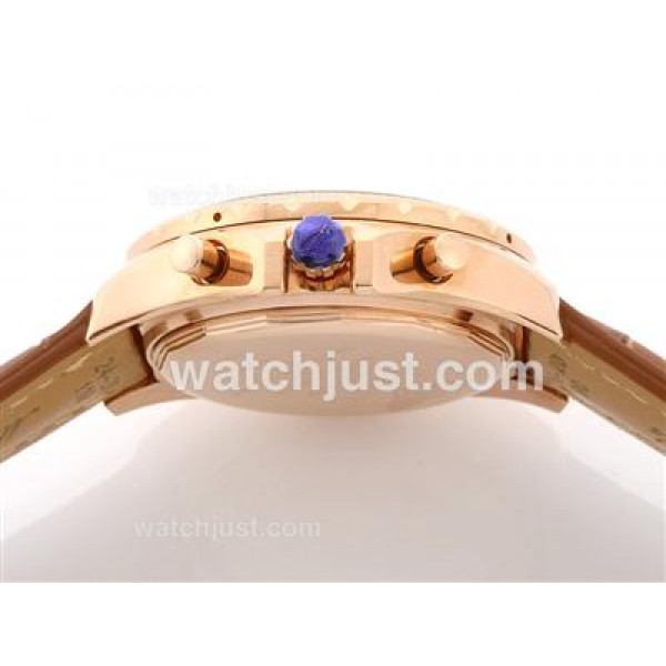 Breitling For Bentley Working Chronograph Rose Gold Case Brown Dial