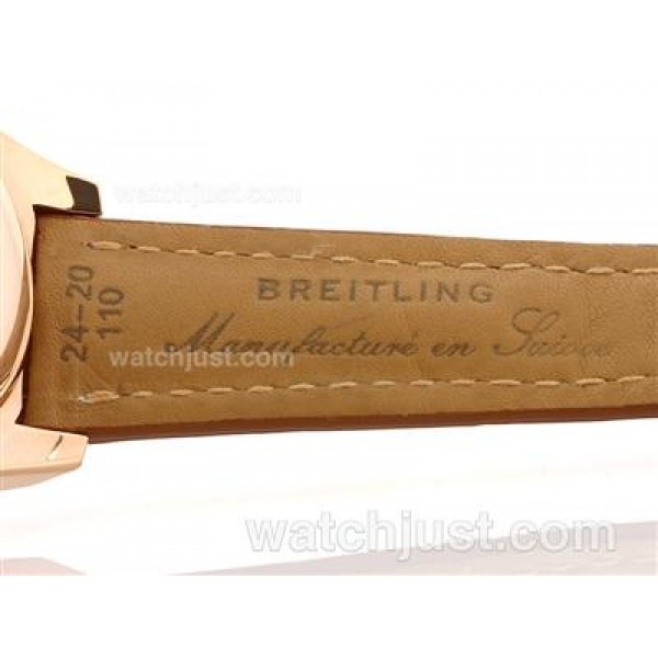 Breitling For Bentley Working Chronograph Rose Gold Case Brown Dial