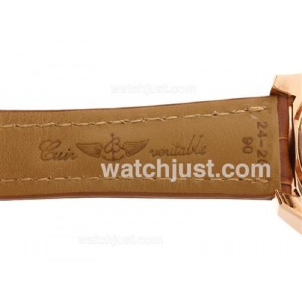 Breitling For Bentley Working Chronograph Rose Gold Case Brown Dial