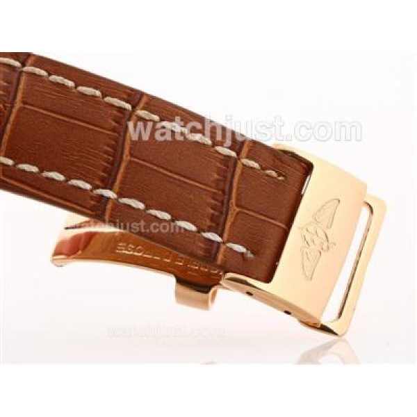 Breitling For Bentley Working Chronograph Rose Gold Case Brown Dial