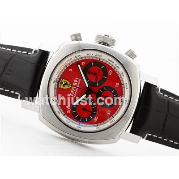 Panerai Farrari Scuderia FER00028 Chronograph Swiss Valjoux 7750 Movement with Red Dial