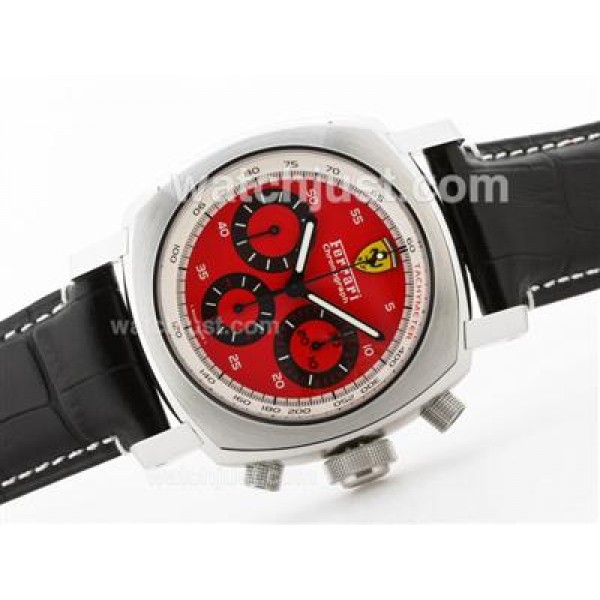 Panerai Farrari Scuderia FER00028 Chronograph Swiss Valjoux 7750 Movement with Red Dial