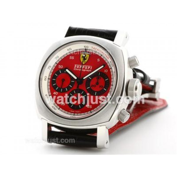 Panerai Farrari Scuderia FER00028 Chronograph Swiss Valjoux 7750 Movement with Red Dial