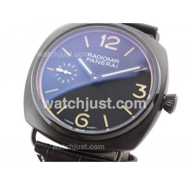 Panerai Radiomir Base PVD Unitas 6497 Movement with Yellow Markers