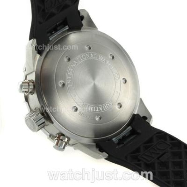 IWC Aquatimer Swiss Valjoux 7750 Movement with Yellow/Black Bezel-Rubber Strap