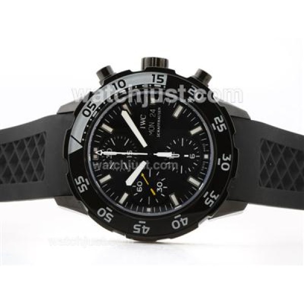 IWC Aquatimer Chronograph Swiss Valjoux 7750 Movement -PVD Case