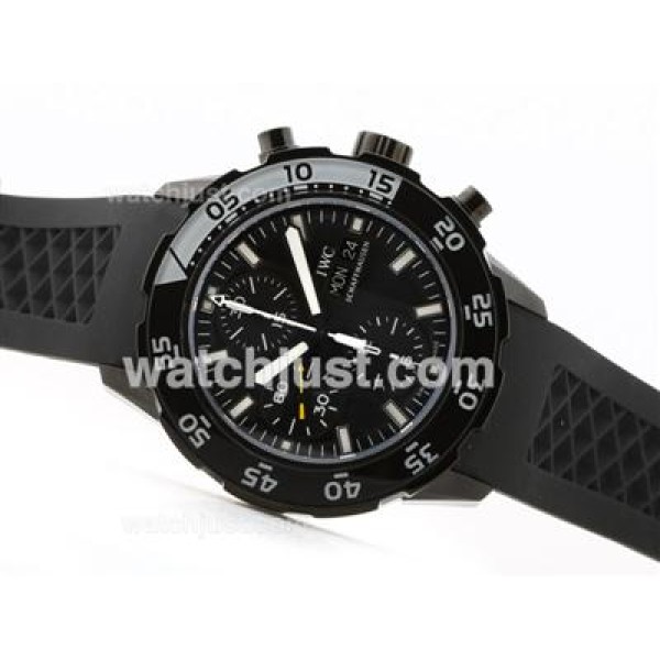 IWC Aquatimer Chronograph Swiss Valjoux 7750 Movement -PVD Case