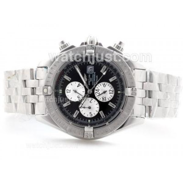 Breitling Chronomat Evolution Automatic With Black Dial-Stick Marking S/S