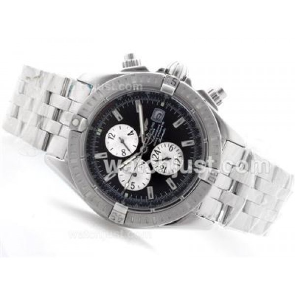 Breitling Chronomat Evolution Automatic With Black Dial-Stick Marking S/S