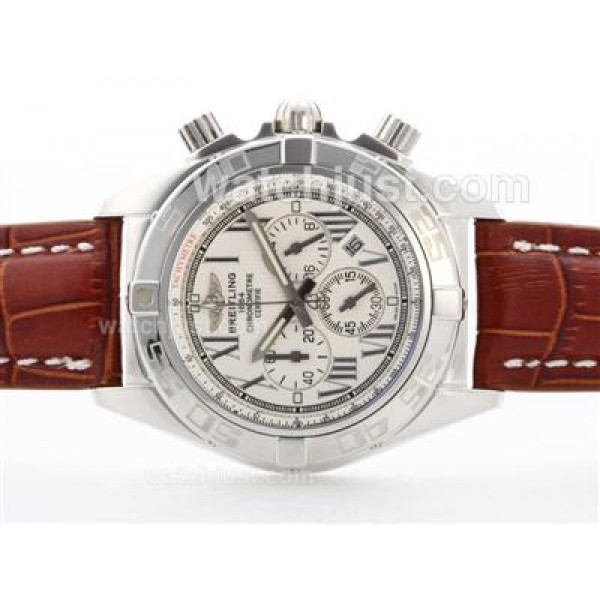 Breitling Chronomat B01 Working Chrono with White Dial-Roman Marking