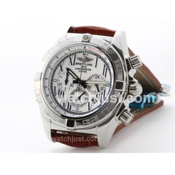 Breitling Chronomat B01 Working Chrono with White Dial-Roman Marking