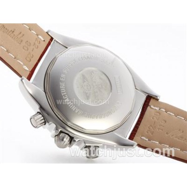 Breitling Chronomat B01 Working Chrono with White Dial-Roman Marking