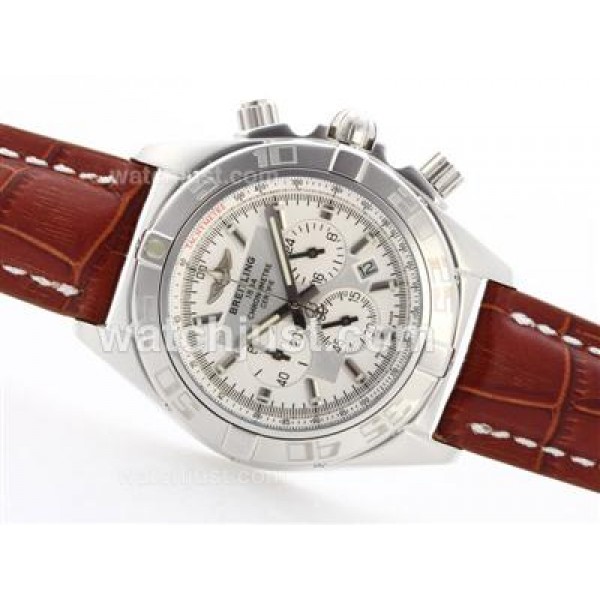 Breitling Chronomat B01 Working Chrono with White Dial-Stick Marking