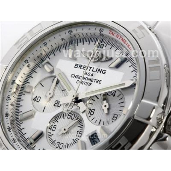 Breitling Chronomat B01 Working Chrono with White Dial-Stick Marking