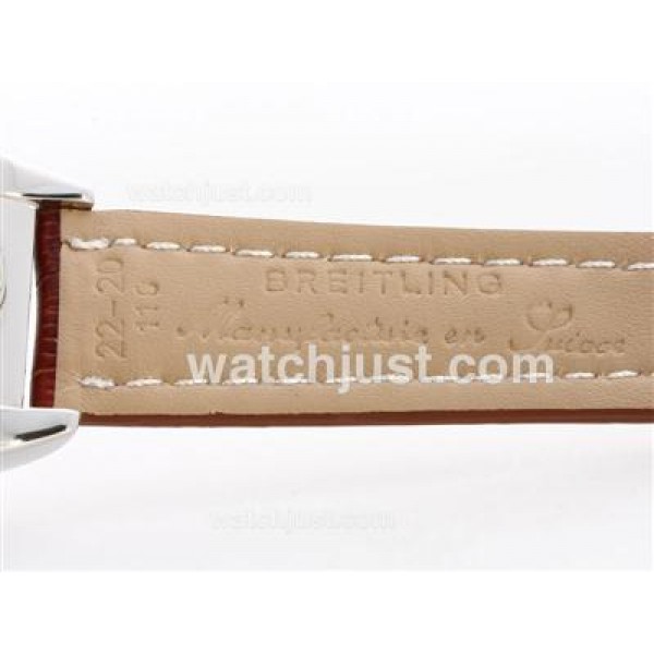 Breitling Chronomat B01 Working Chrono with White Dial-Stick Marking