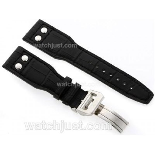 IWC Leather Strap with Deployant Buckle-24mm