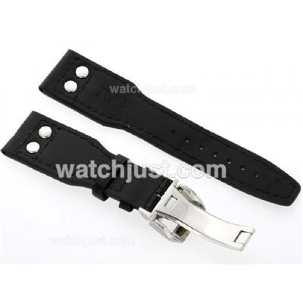 IWC Leather Strap with Deployant Buckle-24mm