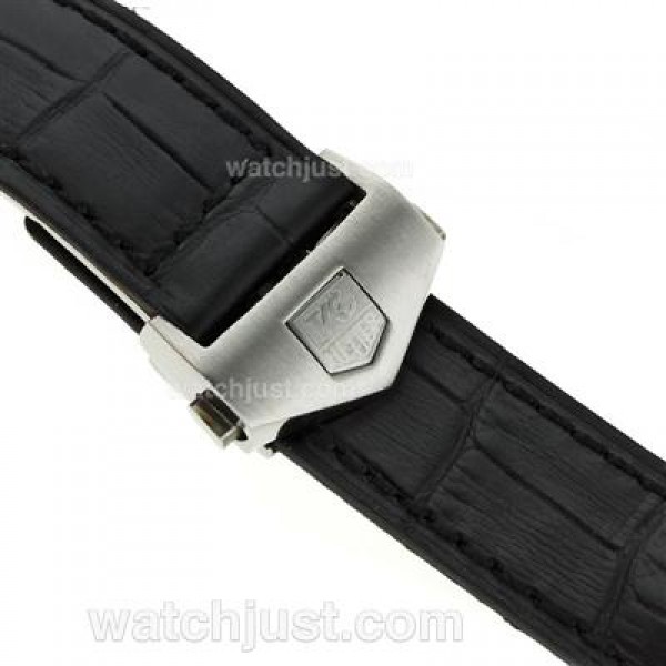 Tag Heuer Leather Strap With Deployment Buckle-22mm