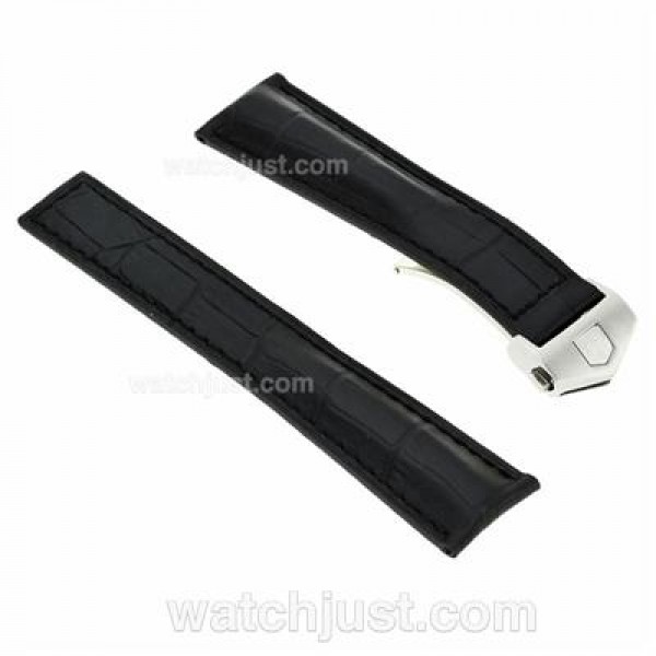 Tag Heuer Leather Strap With Deployment Buckle-22mm