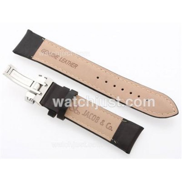 Jacob & Co. Leather Strap with Deployment Buckle - 24mm