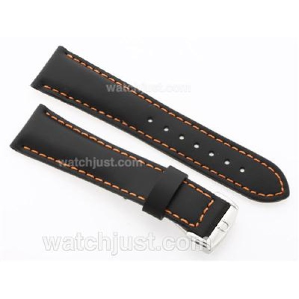Omega Leather Strap with Deployant Buckle-22mm For Swiss Version