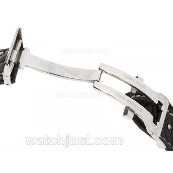 Breitling Leather Strap with Deployant Buckle - 24mm
