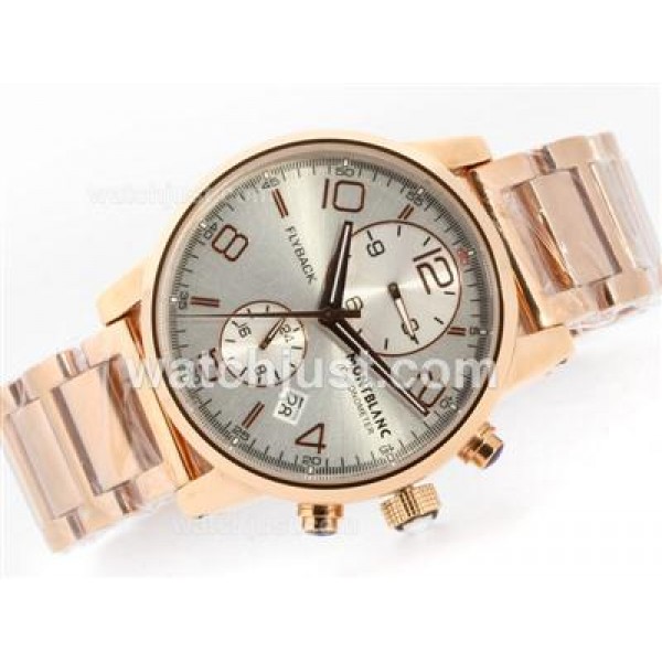Montblanc Flyback Automatic Full Rose Gold with White Dial