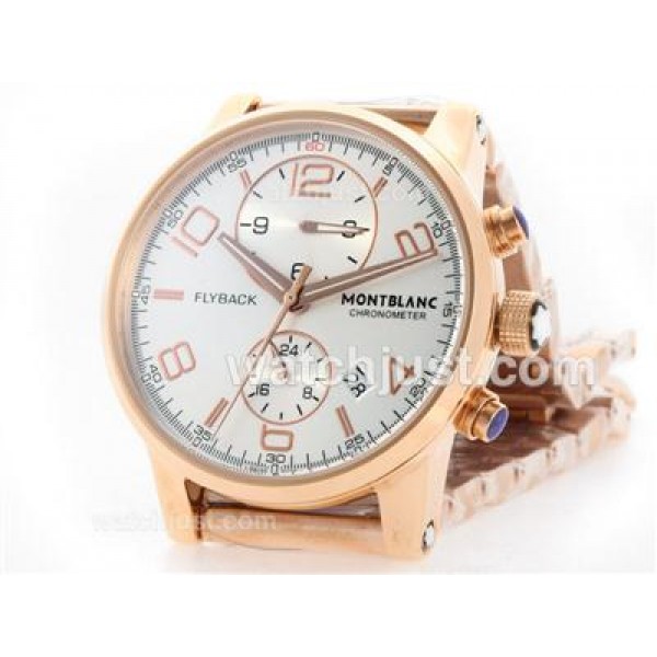 Montblanc Flyback Automatic Full Rose Gold with White Dial