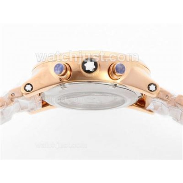 Montblanc Flyback Automatic Full Rose Gold with White Dial