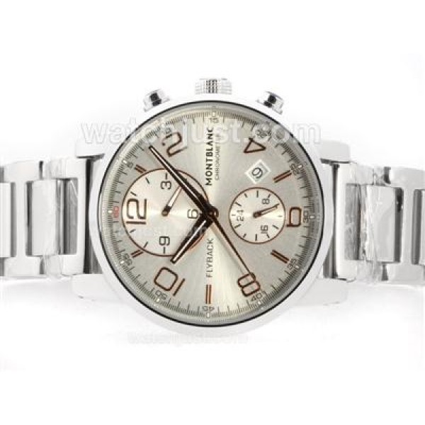 Montblanc Flyback Automatic White Dial with Rose Gold Marking S/S