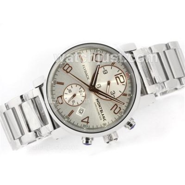 Montblanc Flyback Automatic White Dial with Rose Gold Marking S/S