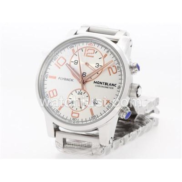 Montblanc Flyback Automatic White Dial with Rose Gold Marking S/S