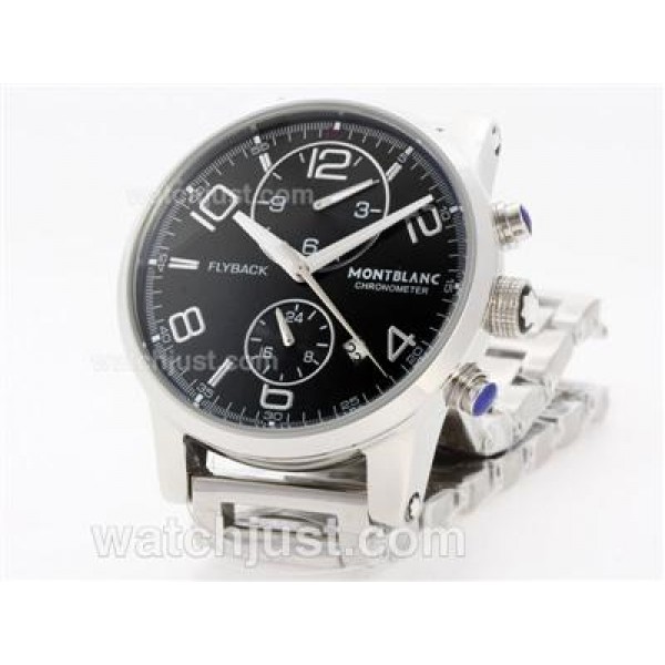 Montblanc Flyback Automatic with Black Dial S/S