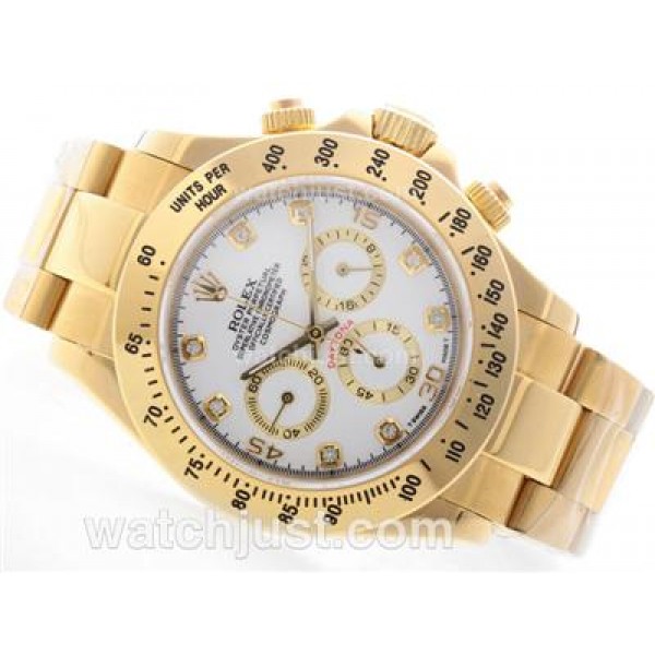 UK 40 MM Perfect Rolex Daytona 116508 White Dials Men Replica Watches 