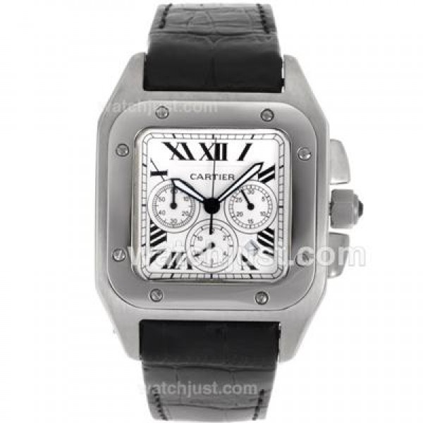 Cartier Santos 100 Working Chronograph-Same Structure As 7750-High Quality
