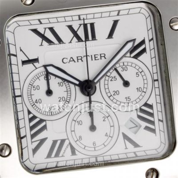 Cartier Santos 100 Working Chronograph-Same Structure As 7750-High Quality