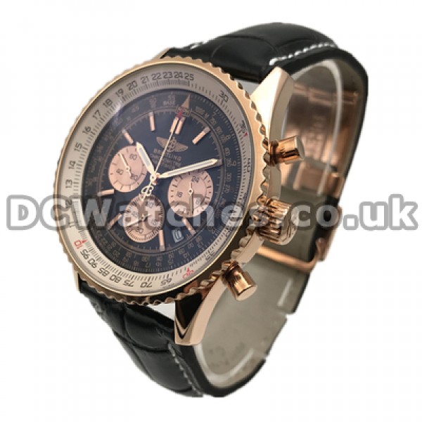 Male Golden Sub-dials Replica Breitling Navitimer 42MM Quartz Watches