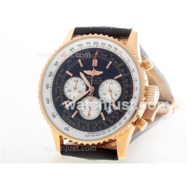 Male Golden Sub-dials Replica Breitling Navitimer 42MM Quartz Watches