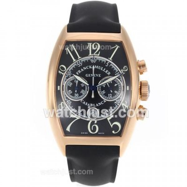 Franck Muller Casablanca Working Chronograph Rose Gold Case-Same Structure As 7750-High Quality