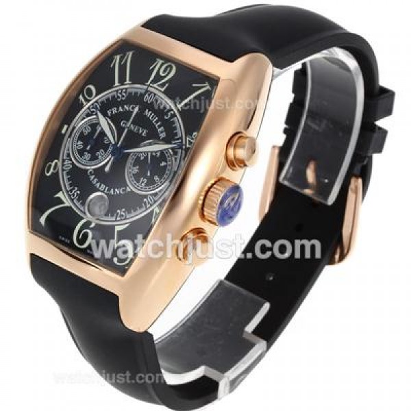 Franck Muller Casablanca Working Chronograph Rose Gold Case-Same Structure As 7750-High Quality
