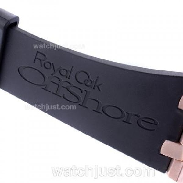 UK Swiss Made Replica Audemars Piguet Royal Oak Offshore Chrono Swiss Valjoux 7750 Movement Rose Gold Case-Sec@12