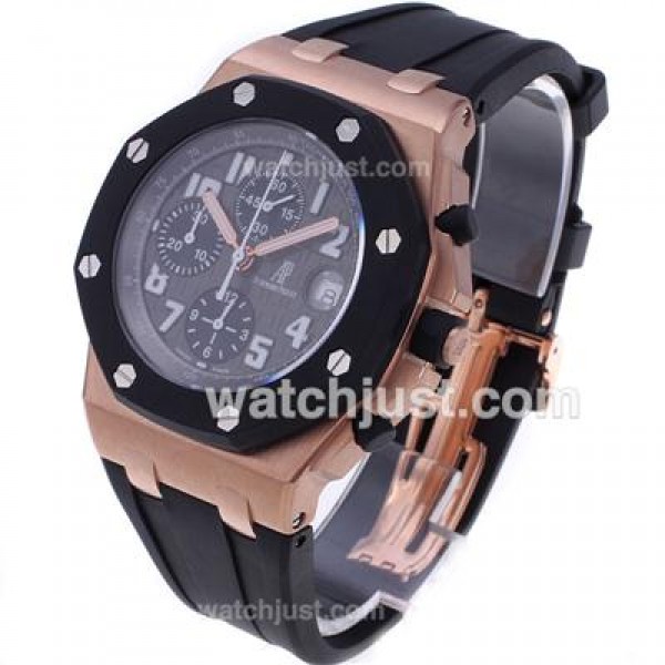 UK Swiss Made Replica Audemars Piguet Royal Oak Offshore Chrono Swiss Valjoux 7750 Movement Rose Gold Case-Sec@12