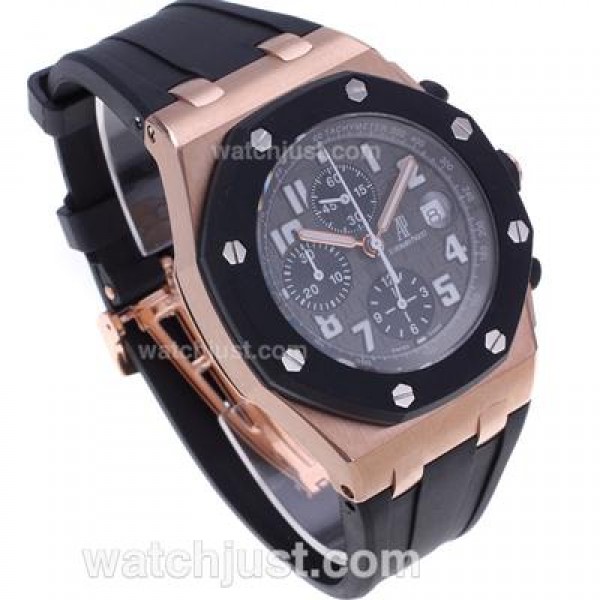 UK Swiss Made Replica Audemars Piguet Royal Oak Offshore Chrono Swiss Valjoux 7750 Movement Rose Gold Case-Sec@12