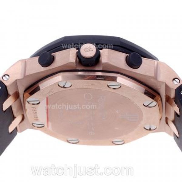 UK Swiss Made Replica Audemars Piguet Royal Oak Offshore Chrono Swiss Valjoux 7750 Movement Rose Gold Case-Sec@12