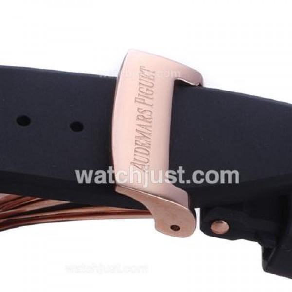 UK Swiss Made Replica Audemars Piguet Royal Oak Offshore Chrono Swiss Valjoux 7750 Movement Rose Gold Case-Sec@12