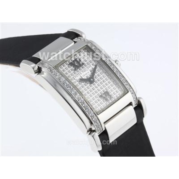 Patek Philippe Twenty-4 Hours Swiss ETA Movement with Diamond Bezel and Dial-Lady Size