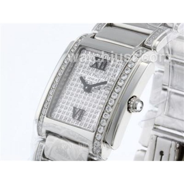 Patek Philippe Twenty-4 Hours Swiss ETA Movement with Diamond Marking and Dial S/S-Lady Size