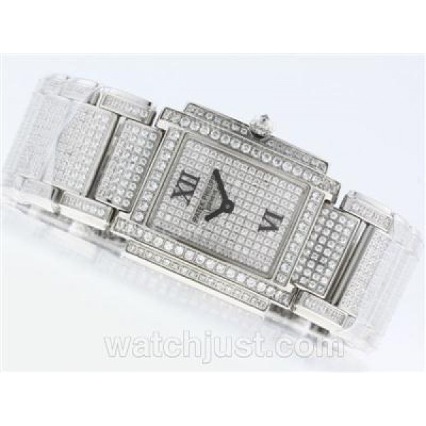 Patek Philippe Twenty-4 Hours Swiss ETA Movement with Full Diamond-Lady Size
