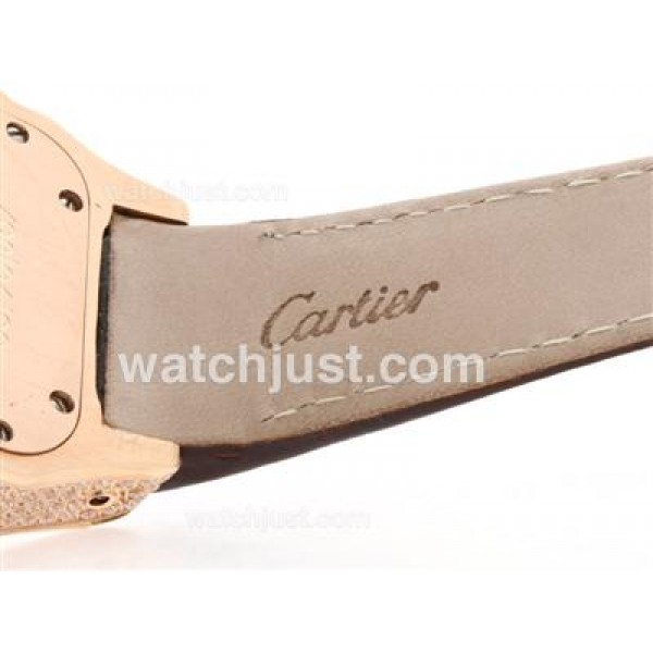 Best 1:1 Cartier Santos 100 Replica Watches With White Dials For Men